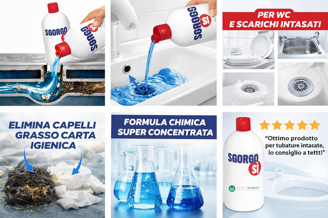 Déboucheur Canalisations 1L Professionnel, Déboucheur WC Évier Douche, Débouche Tuyaux Dissout Cheveux Graisse Résidus, Action Rapide, Gants Inclus