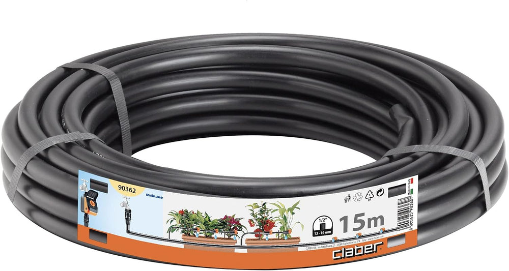 Claber 90362 Tubo Collettore 15 m 1/2" per Irrigazione a Goccia