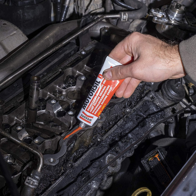 Arexons Motorsil D 60 g – Guarnizione Siliconica Rossa Alta Temperatura -70°C / +300°C
