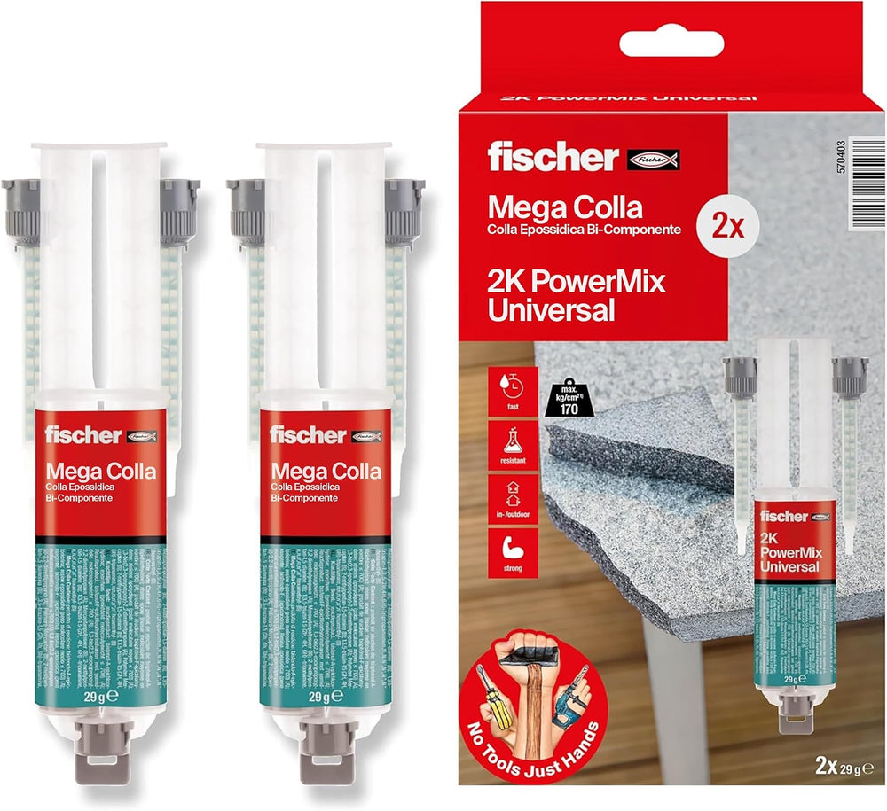 Fischer NTJH 2K PowerMix Universale - Multipack 2 pezzi