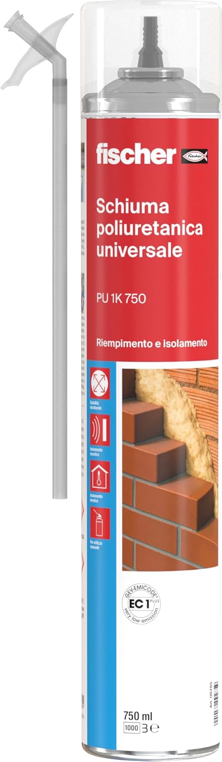Fischer PU 1K 750 M - Schiuma poliuretanica manuale 750 ml