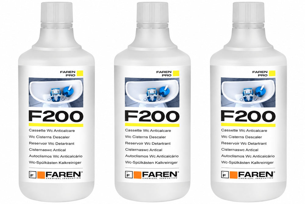 Faren F200 anticalcare per cassette WC - 3 flaconi da 1 litro