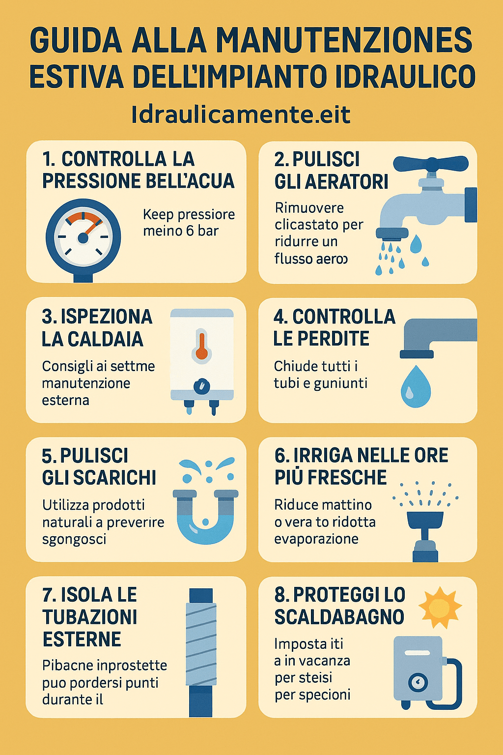 Guida alla Manutenzione Estiva dell’Impianto Idraulico | Idraulicamente.it - IDRAULICAMENTE