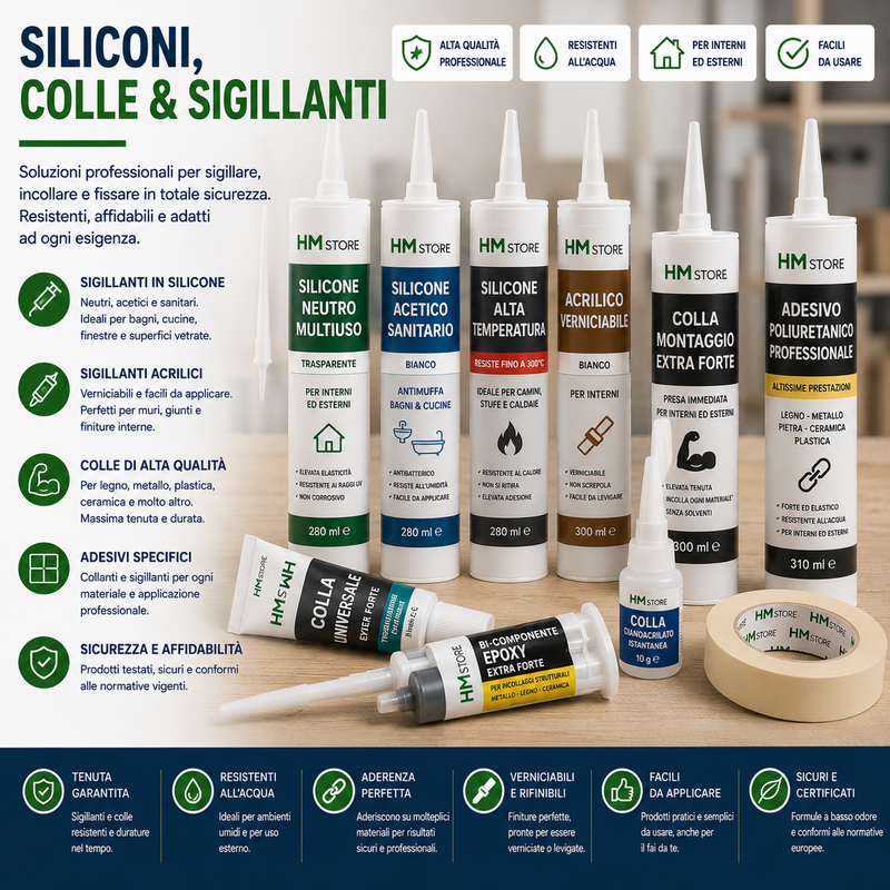 Siliconi,Colle & Sigillanti