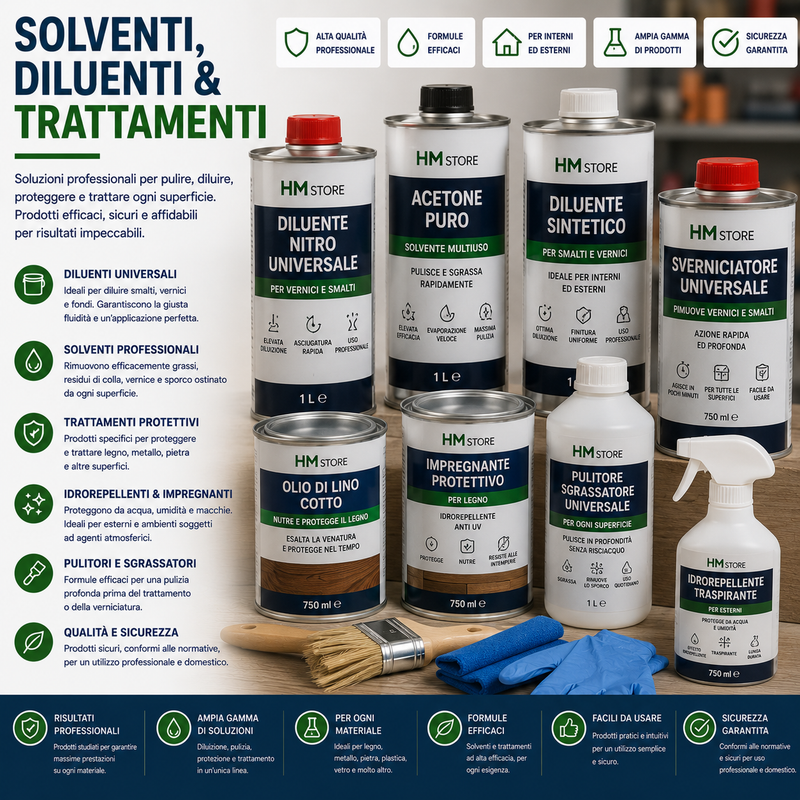 Solventi,Diluenti & Trattamenti