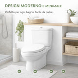 Sedile WC Universale Ovale Soft Close Copriwater Universale Tavoletta WC in PP Chiusura Rallentata Sgancio Rapido Asse WC Bianco (458 x 370 x 50 mm)