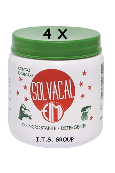 Detergente Anticalcare in Polvere per Rimozione Calcare Superfici e Impianti Professionale 4x500g