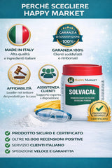 Solvacal Disincrostante in Polvere Anticalcare Forte 500g con Guanti Inclusi per WC Docce Rubinetti Scambiatori e Tubazioni Uso Professionale