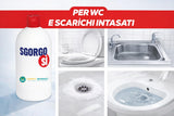 HM Disgorgante Professionale sgorgosi 2x1L – Sgorgante Liquido Potente per WC e Scarichi Intasati – Scioglie Capelli, Grasso e Residui – Sicuro su PVC e Metallo