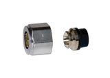 HM Raccordo Universale Adattatore 1/2" per Tubi Multistrato e Rame, Finitura Nichelato/Cromato, ottone CW617N