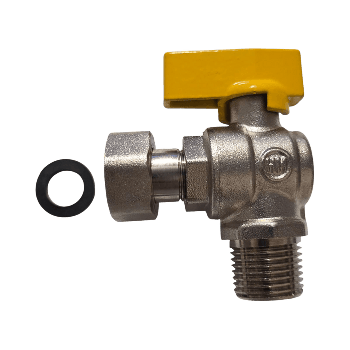 HM | Rubinetto a Sfera Gas 1/2″ EN 331 – Valvola M/M o M/F | Ottone Nichelato con Leva Gialla | Per Gas Naturale, GPL - IDRAULICAMENTEHM | Rubinetto a Sfera Gas 1/2″ EN 331 – Valvola M/M o M/F | Ottone Nichelato con Leva Gialla | Per Gas Naturale, GPL (43865891)