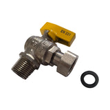 HM | Rubinetto a Sfera Gas 1/2″ EN 331 – Valvola M/M o M/F | Ottone Nichelato con Leva Gialla | Per Gas Naturale, GPL