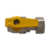 HM | Rubinetto a Sfera Gas 1/2″ EN 331 – Valvola M/M o M/F | Ottone Nichelato con Leva Gialla | Per Gas Naturale, GPL