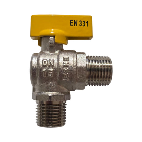 HM | Rubinetto a Sfera Gas 1/2″ EN 331 – Valvola M/M o M/F | Ottone Nichelato con Leva Gialla | Per Gas Naturale, GPL - IDRAULICAMENTEHM | Rubinetto a Sfera Gas 1/2″ EN 331 – Valvola M/M o M/F | Ottone Nichelato con Leva Gialla | Per Gas Naturale, GPL (43865896)