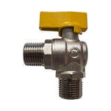 HM | Rubinetto a Sfera Gas 1/2″ EN 331 – Valvola M/M o M/F | Ottone Nichelato con Leva Gialla | Per Gas Naturale, GPL