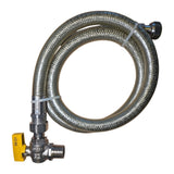 Tubo Flessibile Gas MF Acciaio Inox Certificato EN 14800 GPL Metano per Cucina Caldaia e Piano Cottura, Anticorrosione, Guarnizione Inclusa, Lunghezze 50–200 cm