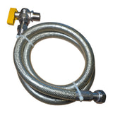 Tubo Flessibile Gas MF Acciaio Inox Certificato EN 14800 GPL Metano per Cucina Caldaia e Piano Cottura, Anticorrosione, Guarnizione Inclusa, Lunghezze 50–200 cm