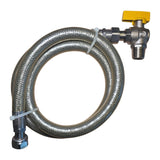 Tubo Flessibile Gas MF Acciaio Inox Certificato EN 14800 GPL Metano per Cucina Caldaia e Piano Cottura, Anticorrosione, Guarnizione Inclusa, Lunghezze 50–200 cm