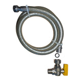 Tubo Flessibile Gas MF Acciaio Inox Certificato EN 14800 GPL Metano per Cucina Caldaia e Piano Cottura, Anticorrosione, Guarnizione Inclusa, Lunghezze 50–200 cm