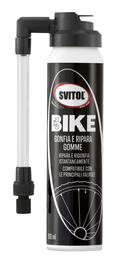 SVITOL Gonfia e Ripara Gomme, Ripara e Rigonfia Istantaneamente, di Facile Utilizzo, 100 ml
