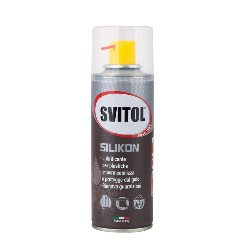 Svitol Lubrificante Spray 200 ml al silicone, per plastiche, impermeabilizza, resiste alle temperature, rinnova guarnizioni, cannuccia integrata, valvola 360°