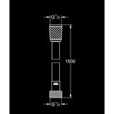 Tubo Doccia Flessibile 1,5m e 2m Acciaio Inox o PVC Universale G1/2" Anti-Torsione Antipiega Antigoccia Alta Resistenza Cromato Installazione Rapida Compatibile Soffione