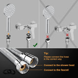 Tubo Doccia Flessibile 1,5m e 2m Acciaio Inox o PVC Universale G1/2" Anti-Torsione Antipiega Antigoccia Alta Resistenza Cromato Installazione Rapida Compatibile Soffione