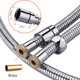 Tubo Doccia Flessibile 1,5m e 2m Acciaio Inox o PVC Universale G1/2" Anti-Torsione Antipiega Antigoccia Alta Resistenza Cromato Installazione Rapida Compatibile Soffione