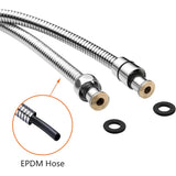Tubo Doccia Flessibile 1,5m e 2m Acciaio Inox o PVC Universale G1/2" Anti-Torsione Antipiega Antigoccia Alta Resistenza Cromato Installazione Rapida Compatibile Soffione