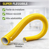 Tubo Multistrato Gas Corrugato PE-Xb/AL/PE-Xb con Guaina Gialla, Ø16 Ø20 Ø26 mm, Rotolo 25m 50m 100m, per Impianti Gas Metano GPL Interni, Alta Flessibilità e Resistenza