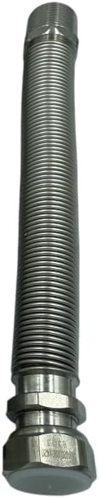 Giunto Acqua Flessibile per Caldaia MF 1/2 e 3/4 Acciaio Inox Alta Pressione Estensibile Lunghezze da 130 a 420 mm Resistente Alte Temperature Guarnizioni Incluse
