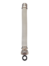 Giunto Acqua Flessibile per Caldaia MF 1/2 e 3/4 Rivestito Bianco Estensibile Lunghezze da 130 a 420 mm Resistente Alte Temperature Guarnizioni Incluse