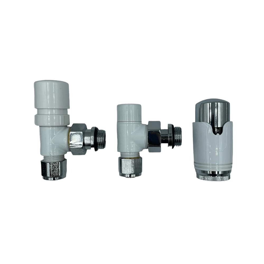 Valvole Termostatiche per Termosifoni 1/2x16mm biancocromo multistrato Testina termostatica inclusa controllo temperatura preciso installazione facile Comfort ed efficienza energetica