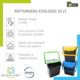 Tris Pattumiere Raccolta Differenziata 35 Lt Colori Assortiti Giallo Verde Blu 38 x 36 5 x 45 Made in Italy
