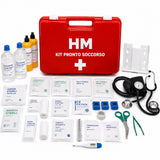 Cassetta Pronto Soccorso Aziende Allegato 1 DM 388/2003 | Kit Primo Soccorso Completo per Ufficio, Auto, Casa e Viaggio | Valigetta Medica Rigida, Marchio CE