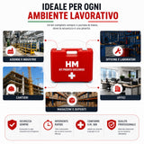Cassetta Pronto Soccorso Aziende Allegato 1 DM 388/2003 | Kit Primo Soccorso Completo per Ufficio, Auto, Casa e Viaggio | Valigetta Medica Rigida, Marchio CE