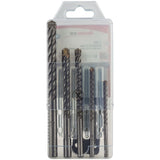 Fischer Kit 5 punte trapano per muro 5-6-8-10-12 mm, punte a 4 taglienti in carburo per muratura, calcestruzzo, cartongesso e fori per tasselli