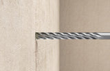 Fischer Kit 5 punte trapano per muro 5-6-8-10-12 mm, punte a 4 taglienti in carburo per muratura, calcestruzzo, cartongesso e fori per tasselli