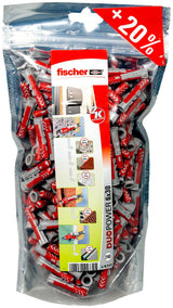 Fischer Big Pack DUOPOWER Tasselli universali 6 x 30 mm confezione 240 pezzi, fissaggi bi-materiale per muro, cartongesso, calcestruzzo, mattoni pieni e forati