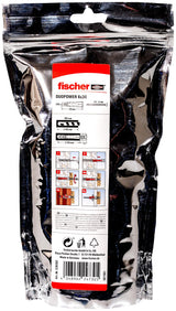 Fischer Big Pack DUOPOWER Tasselli universali 6 x 30 mm confezione 240 pezzi, fissaggi bi-materiale per muro, cartongesso, calcestruzzo, mattoni pieni e forati