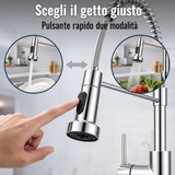 Rubinetto Cucina Miscelatore con Doccetta Estraibile 360° per Lavello – Vari Modelli e Finiture