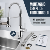 Rubinetto Cucina Miscelatore con Doccetta Estraibile 360° per Lavello – Vari Modelli e Finiture