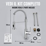 Rubinetto Cucina Miscelatore con Doccetta Estraibile 360° per Lavello – Vari Modelli e Finiture