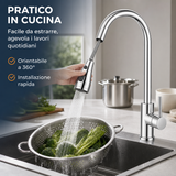 Rubinetto Cucina Miscelatore con Doccetta Estraibile 360° per Lavello – Vari Modelli e Finiture