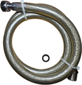 Tubo Flessibile Gas MF Acciaio Inox Certificato EN 14800 GPL Metano per Cucina Caldaia e Piano Cottura, Anticorrosione, Guarnizione Inclusa, Lunghezze 50–200 cm
