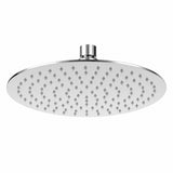 Soffione Doccia Rotondo 20 cm in Acciaio Inox, Doccia Effetto Pioggia Alta Pressione, Testa Doccia Anticalcare Ultra Sottile, Attacco Universale G1/2”, Soffione Cromato per Bagno