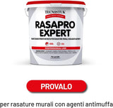 TECNOSTUK RasaPro Expert – Rasante Bianco in Pasta con Agenti Antimuffa per Rasature Murali – Liscia, Adesiva e Pronta all’Uso (5 Litri)