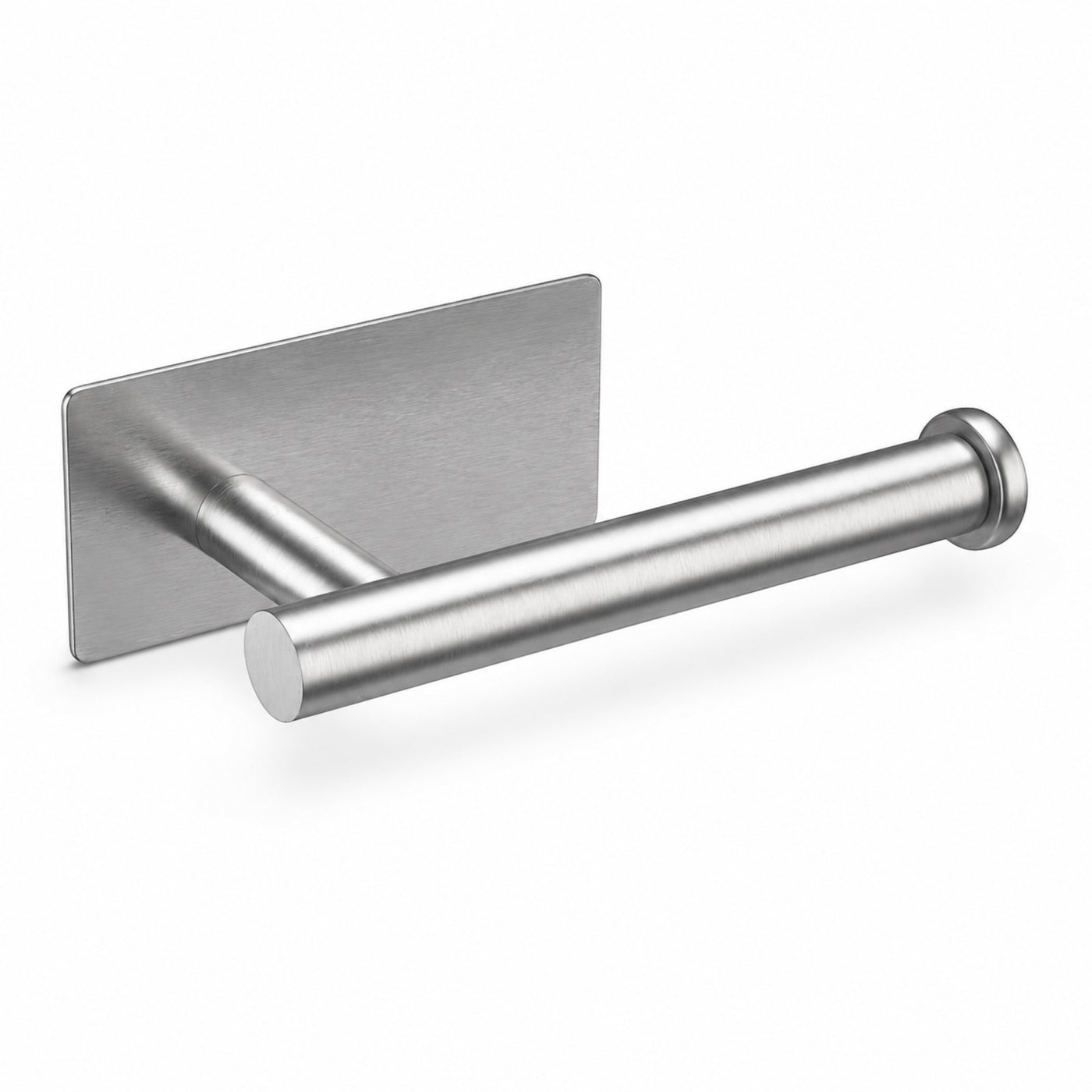Porta Carta Igienica Adesivo Acciaio Inox Spazzolato, Portarotolo Bagno Senza Forare, Supporto Carta WC da Parete Moderno, Installazione Orizzontale o Verticale, Resistente all’Umidità