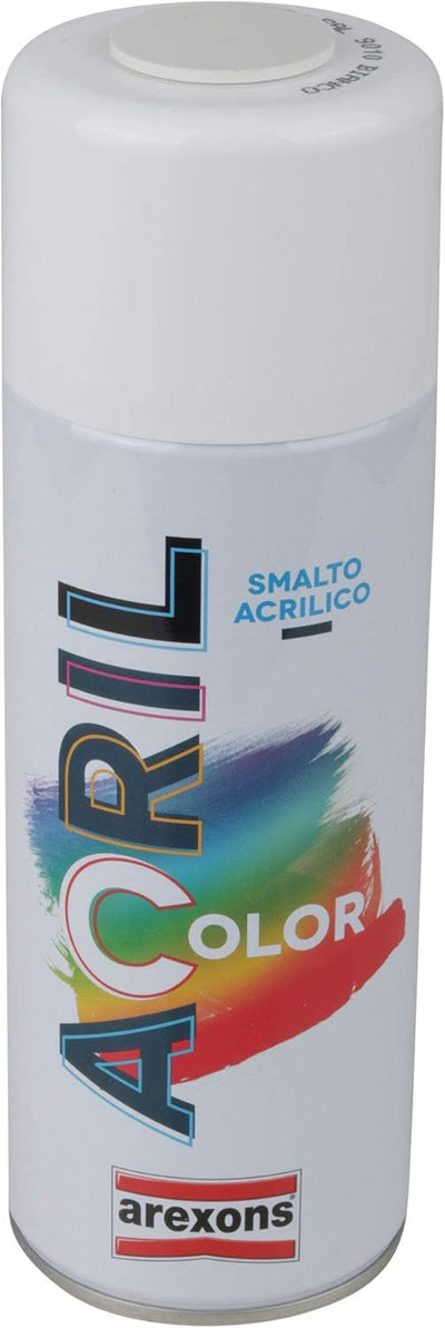 Arexons Acrilcolor Smalto Spray Acrilico RAL 9010 Bianco Lucido 400ml