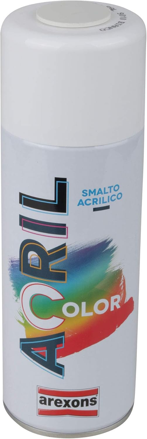 Arexons Acrilcolor Smalto Spray Acrilico RAL 9010 Bianco Lucido 400ml